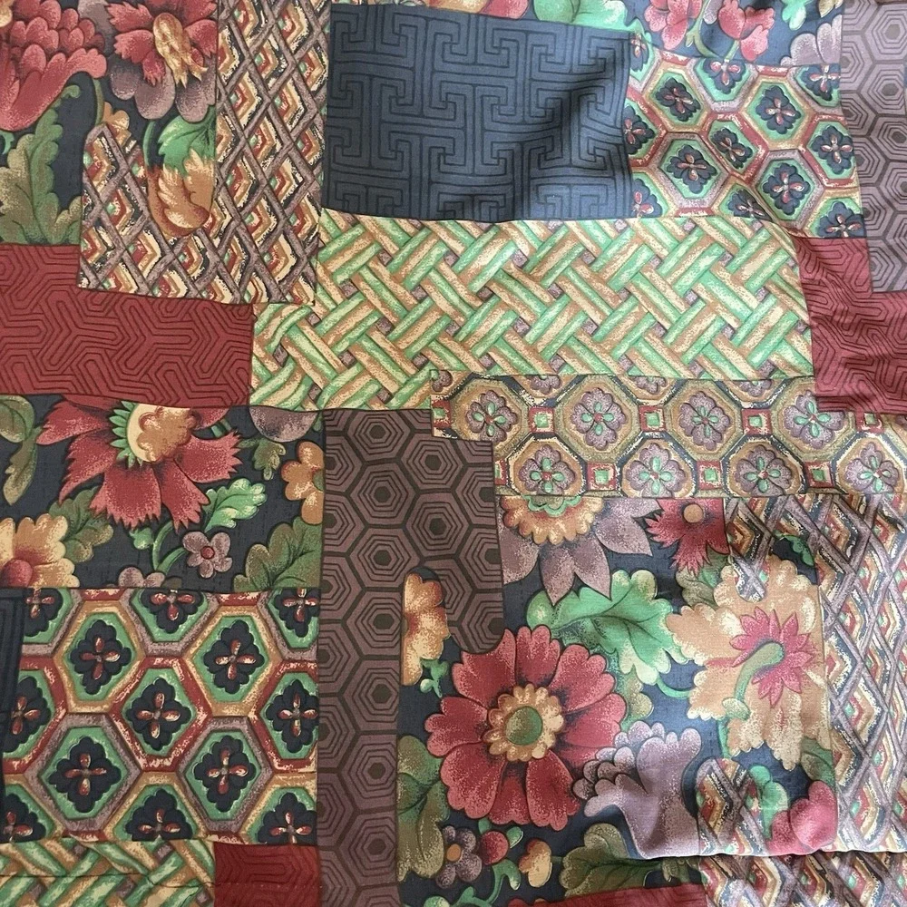 Vtg Sheridan Australia Set Duvet Bed Skirt 2 King Shams Twin Size Faux Patchwork